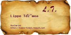 Lippe Tímea névjegykártya